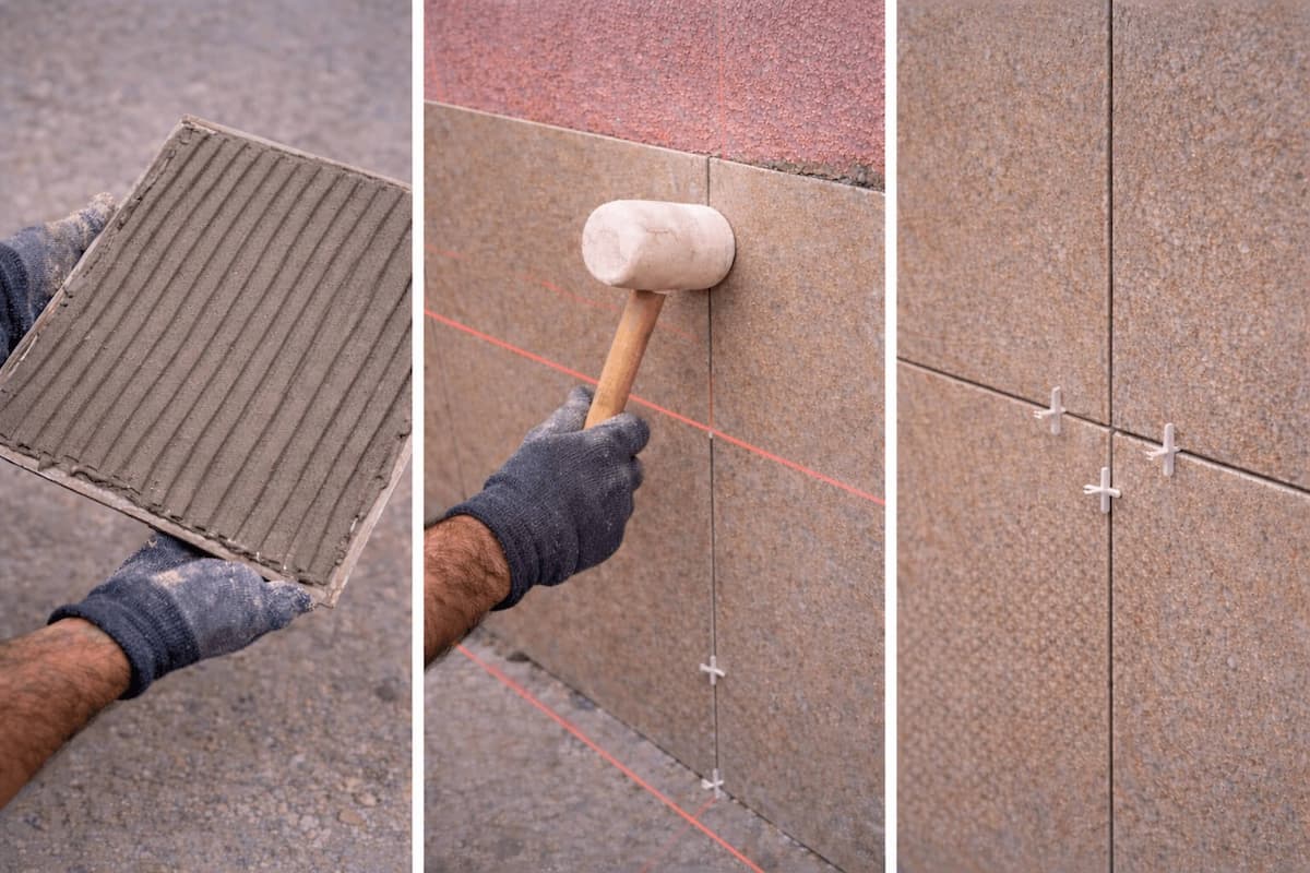 Montarea plăcilor ceramice cu distanțieri pentru rosturi uniforme